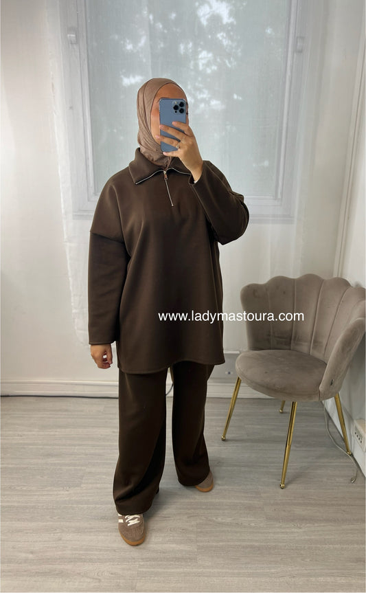 Ensemble Zip - Chocolat