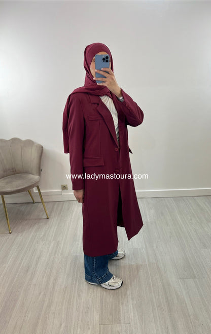 Blazer long - Bordeaux