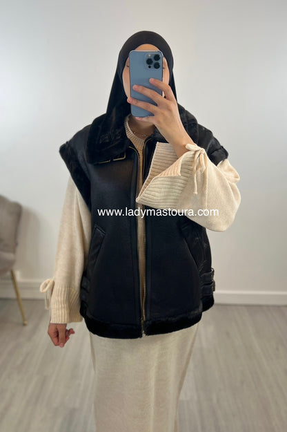 Veste sans manches - Noire