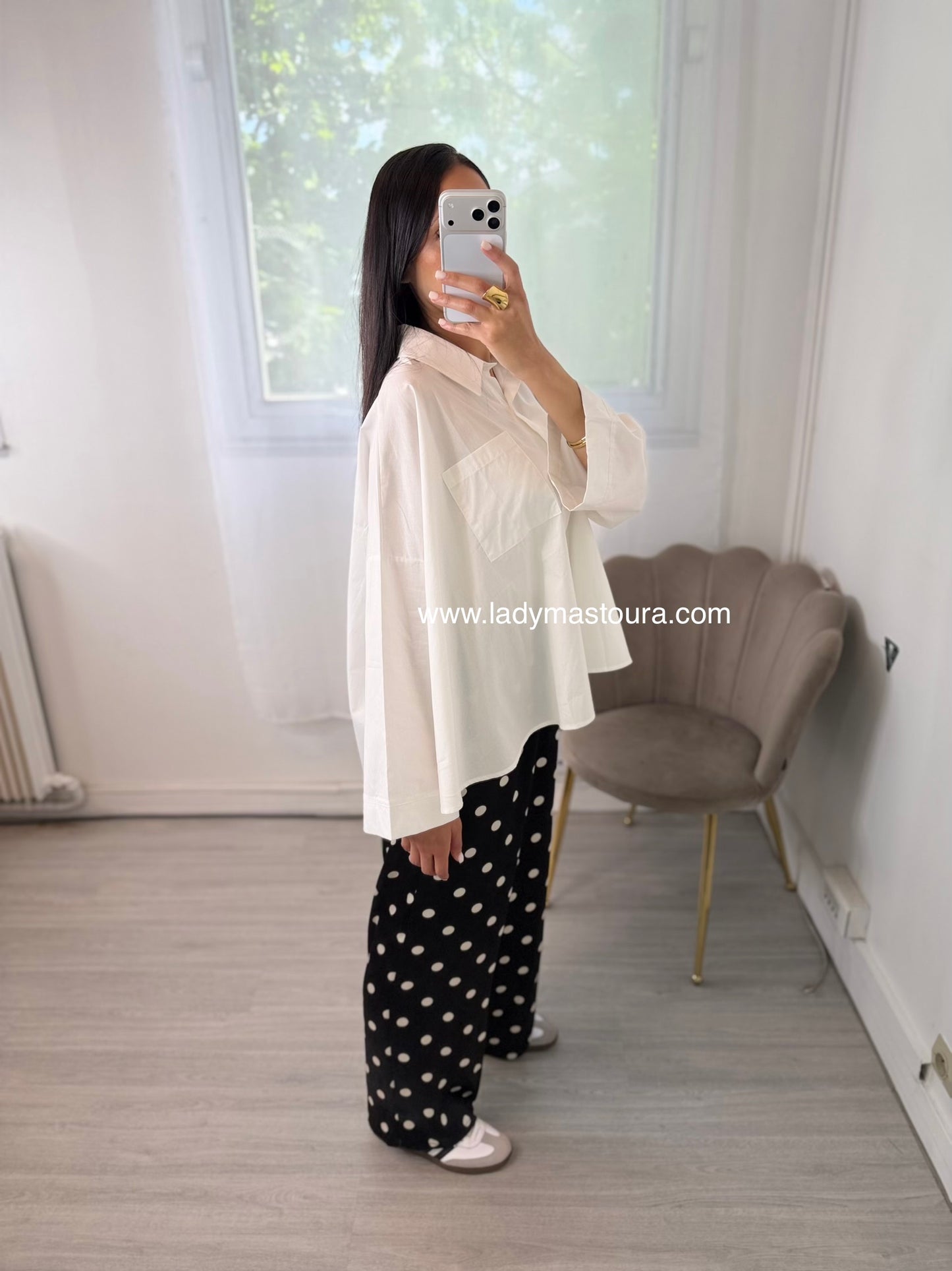 Pantalon à pois - Noir