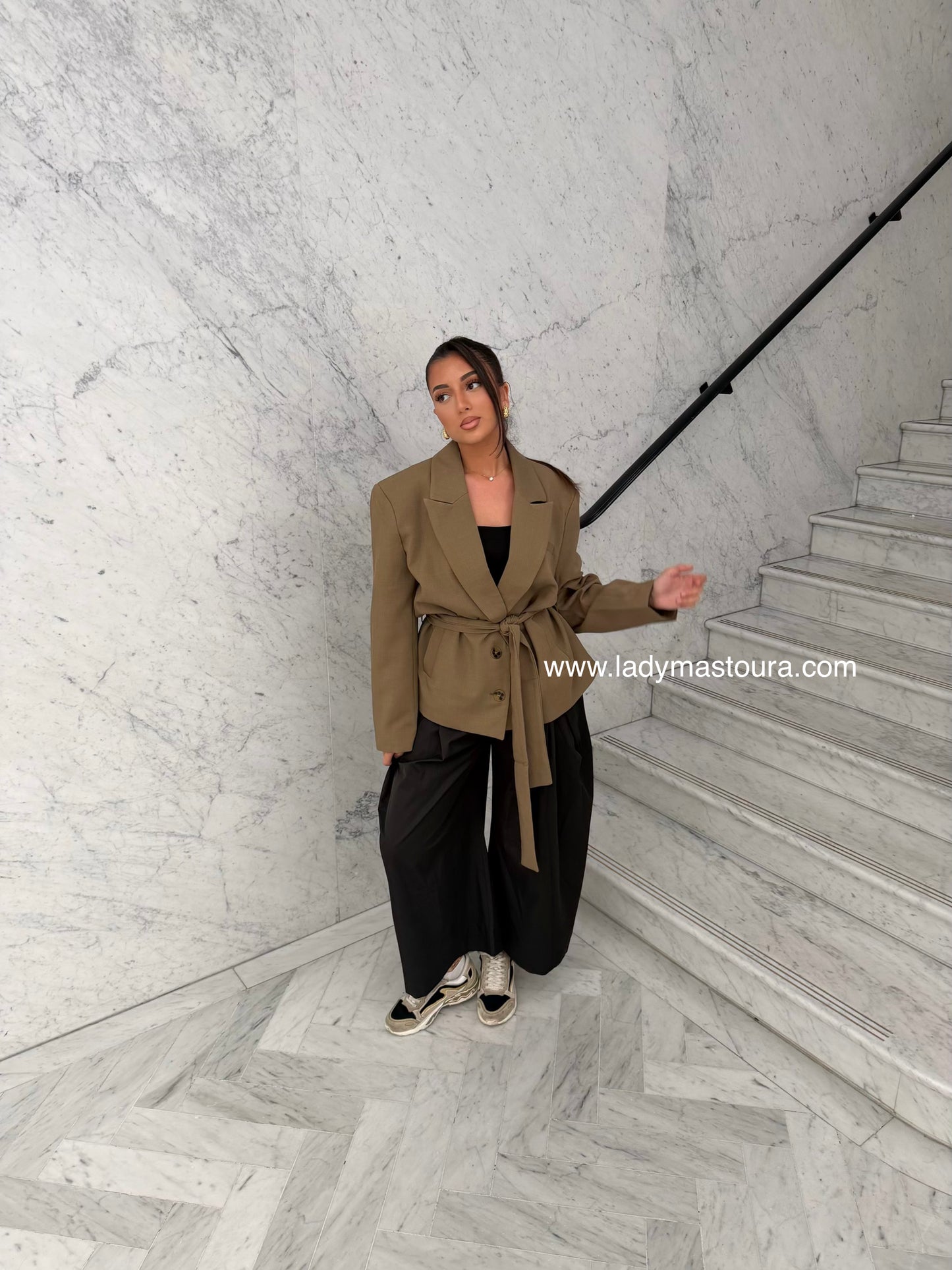 Blazer Camel avec ceinture