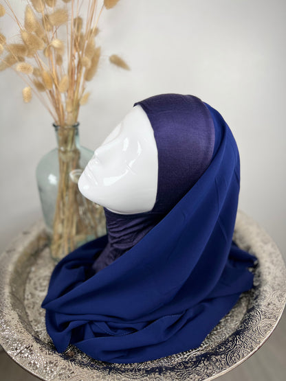 Hijab avec cagoule intégrée (Soie de Médine)