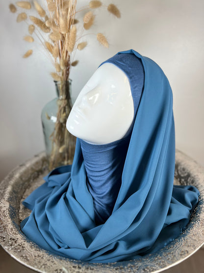 Hijab avec cagoule intégrée (Soie de Médine)