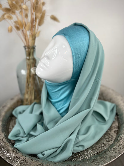 Hijab avec cagoule intégrée (Soie de Médine)