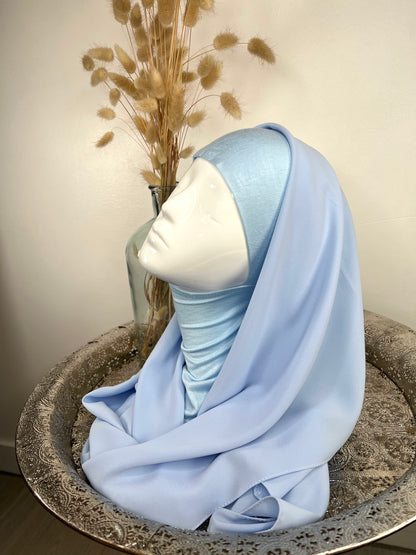 Hijab avec cagoule intégrée (Soie de Médine)