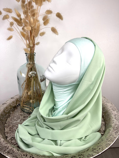 Hijab avec cagoule intégrée (Soie de Médine)