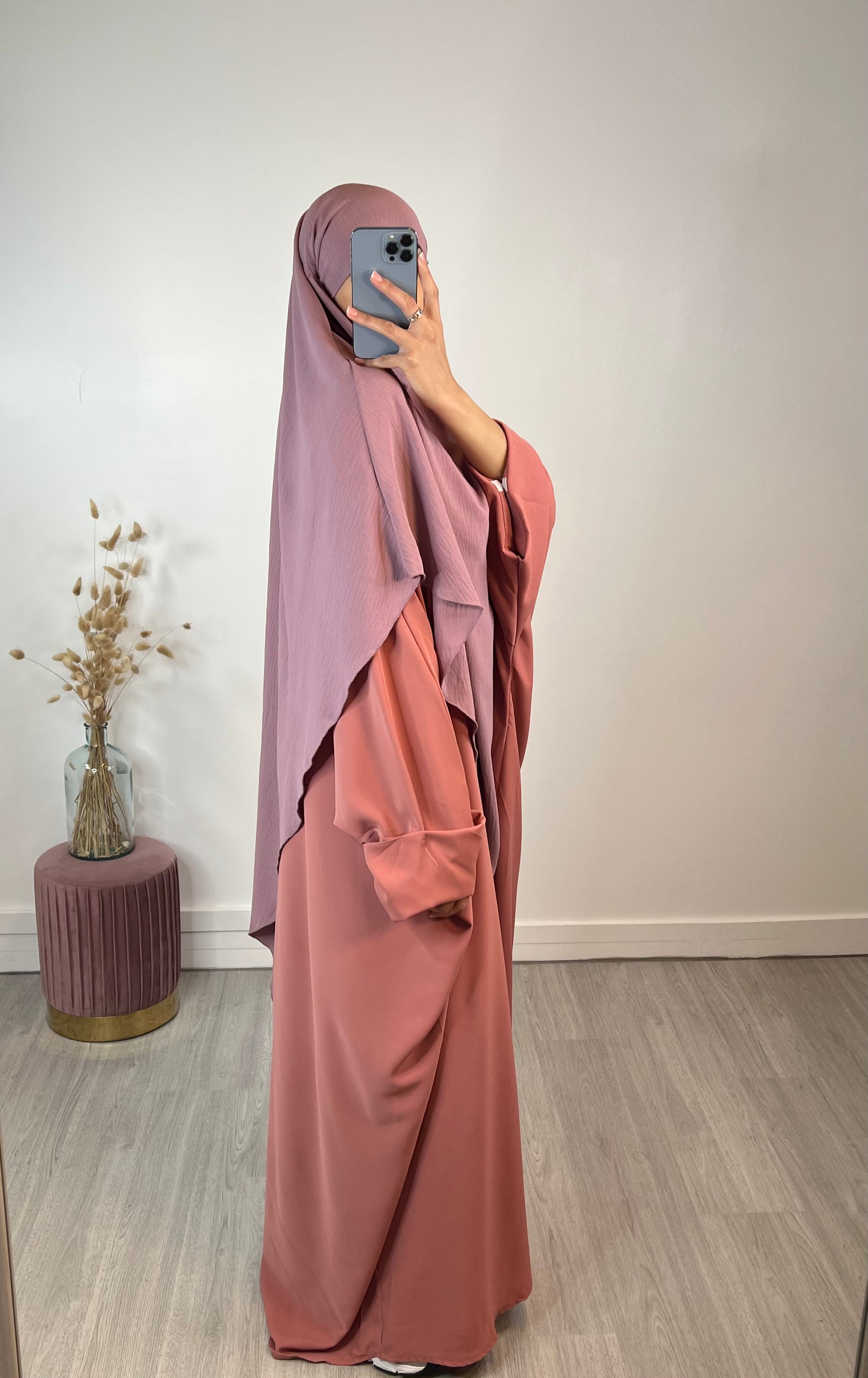 Abaya 2025 vieux rose