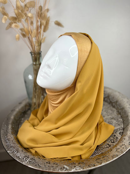 Hijab avec cagoule intégrée (Soie de Médine)