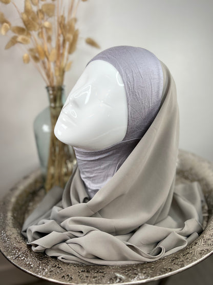 Hijab avec cagoule intégrée (Soie de Médine)